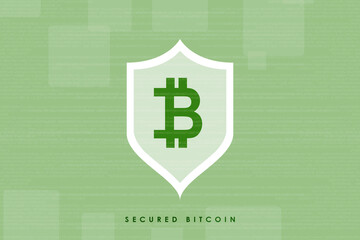 Poster - 2d rendering bitcoin sign concept
