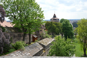 Sticker - Historische Burg in der Altstadt von Nürnberg, Franken, Bayern