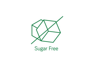 Canvas Print - sugar-free line icon vector illustration
