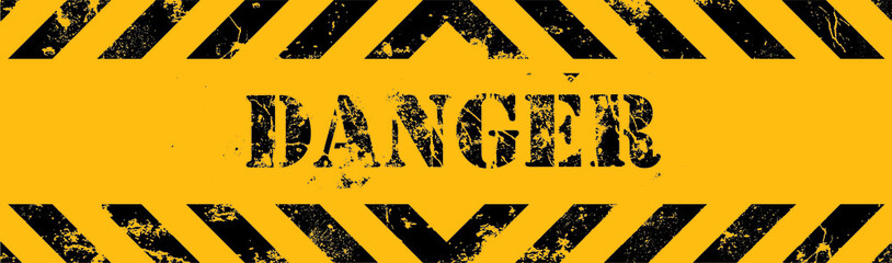 Wall Mural - warning sign	