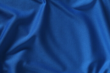 blue fabric waves background texture/close up of a textile background
