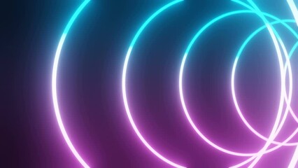 Wall Mural - futuristic neon laser light tunnel. neon light abstract background