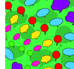 Canvas Print - set of colorful speech bubbles