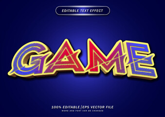 Poster - 3d game editable text effect