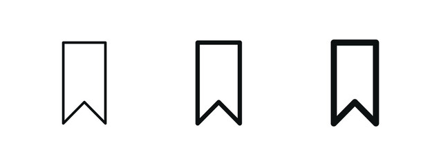 Poster - bookmark icon, favorite label icons. save ribbon saving sign