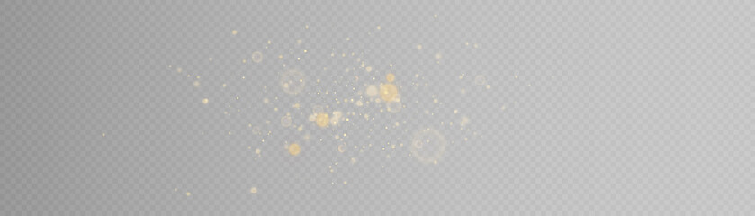 Wall Mural - Glowing light effect with many glitter particles isolated on transparent background. Vector star cloud with dust.	
