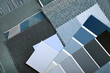 close up of upholstery fabric palette choice for interior