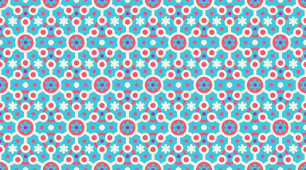 Wall Mural - Minimal geometric texture seamless pattern. Repeating simple geometrical shapes modern background.
