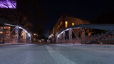 Fototapeta Nowy Jork - View of Metal Brdige in Downtown San Antonio at night