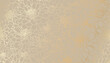 Digital vector illustration - golden chrysanthemum flowers in hand drawn line art on beige background. Luxurious art deco wallpaper design for print, poster, cover, banner, fabric, invitation.