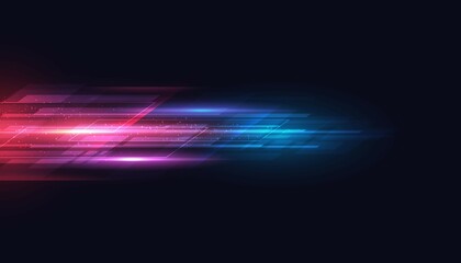 modern abstract geometric high-speed light effect. technology futuristic dynamic motion on blue back