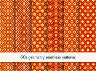 Wall Mural - wavy 60s patterns
