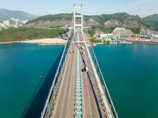 Canvas Print - Hong Kong Tsing Ma bridge