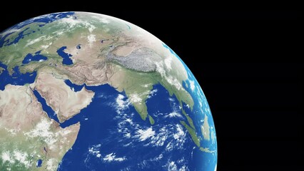 Wall Mural - planet earth rotation - computer generated animation. night to day change. realistic world globe mov