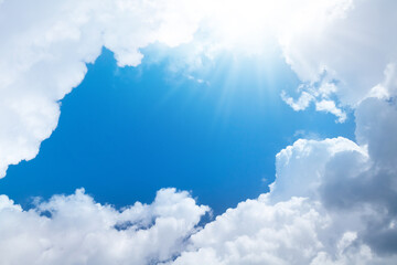 Fototapete - Blue sky with clouds