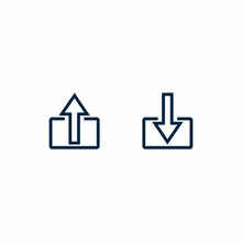 Output And Input Vector Outline Icon