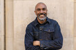 © blvdone - Mature black man in city smile happy face portrait
