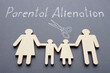 Parental alienation is shown on the photo using the text