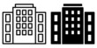 ofvs29 OutlineFilledVectorSign ofvs - office building vector icon . isolated transparent . black outline and filled version . AI 10 / EPS 10 . g11304