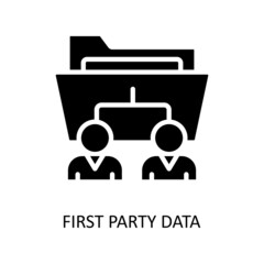 Fototapete - First Party Data Vector Solid icons for your digital or print projects.