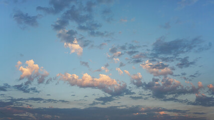 Wall Mural - colorful sky and clouds at sunset or sunrise suitable for background or sky substitution use. high r