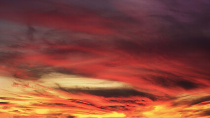 Wall Mural - colorful sky and clouds at sunset or sunrise suitable for background or sky substitution use. high r