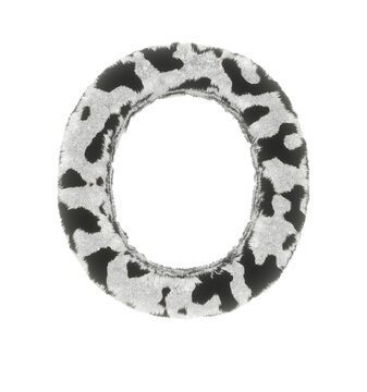 Cow Themed Font  Letter O