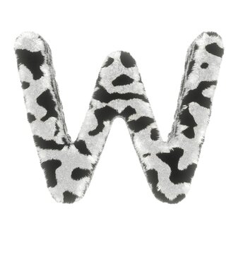 Cow Themed Font  Letter W