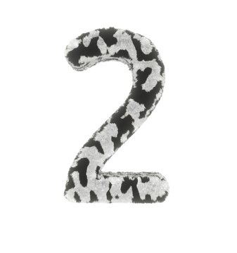 Cow Themed Font  Number 2