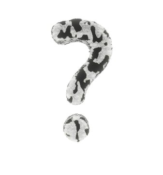 Cow Themed Font  Question Mark