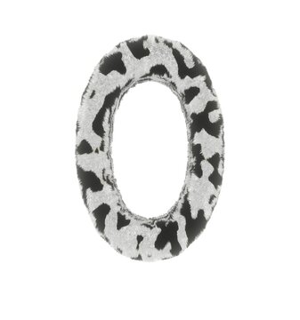 Cow Themed Font  Number 0