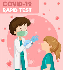 Poster - Covid-19 testing with antigent test kit