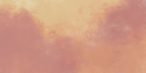 Wall Mural - abstract watercolor background. watercolor clouds texture. orange yellow and brown water sea gradien
