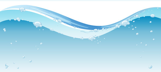 Wall Mural - A water splash on white background