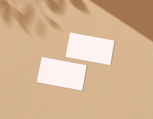 Poster - Background for business card mock-up. Business card design background. 3D rendering illustration.
