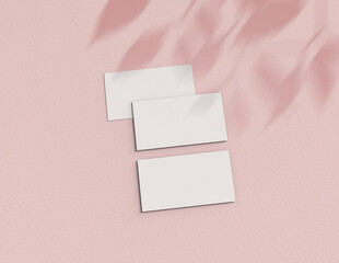 Poster - Background for business card mock-up. Business card design background. 3D rendering illustration.