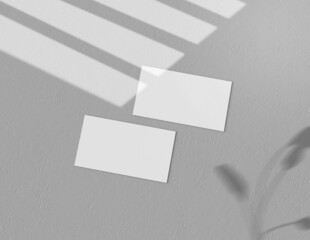 Poster - Background for business card mock-up. Business card design background. 3D rendering illustration.