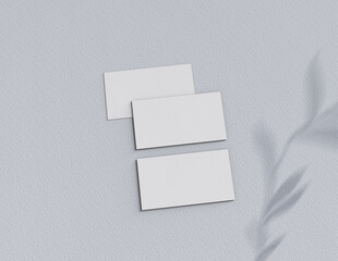 Poster - Background for business card mock-up. Business card design background. 3D rendering illustration.