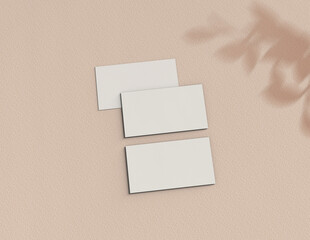 Poster - Background for business card mock-up. Business card design background. 3D rendering illustration.