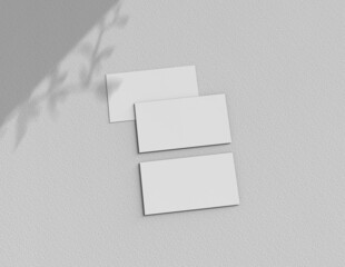 Poster - Background for business card mock-up. Business card design background. 3D rendering illustration.