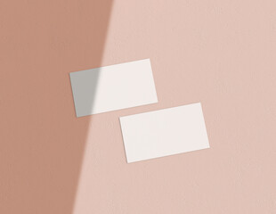 Poster - Background for business card mock-up. Business card design background. 3D rendering illustration.