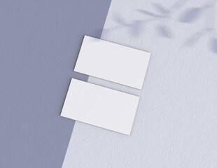 Poster - Background for business card mock-up. Business card design background. 3D rendering illustration.