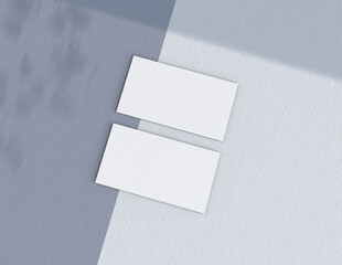 Poster - Background for business card mock-up. Business card design background. 3D rendering illustration.