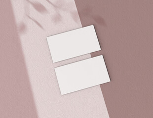Poster - Background for business card mock-up. Business card design background. 3D rendering illustration.