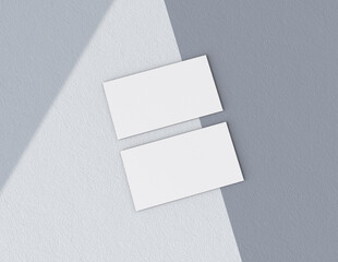 Poster - Background for business card mock-up. Business card design background. 3D rendering illustration.