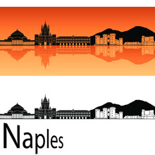 Skyline In Ai Format Of The City Of  Naples