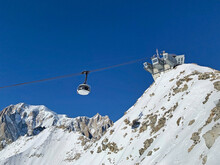 Pointe Helbronner Station Along The Skyway Monte Bianco, Courmayeur Town, Italy