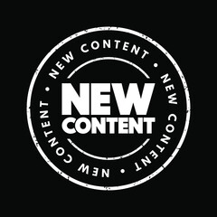 Poster - New Content text stamp, concept background