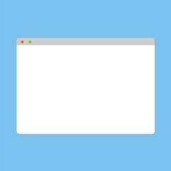 Poster - simple browser window on blue back ground.