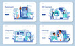 Radiology web banner or landing page set. Idea of health care